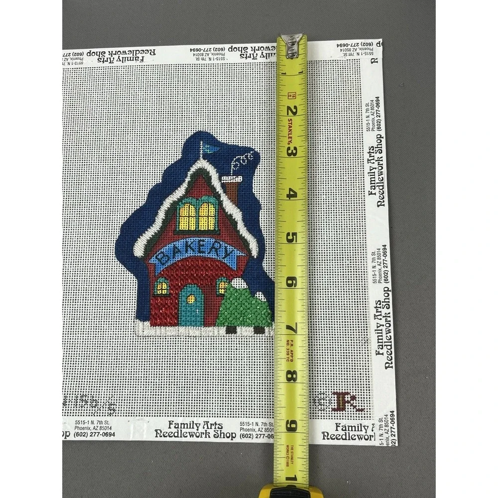 Renaissance Designs Hand Painted Needlepoint North Pole Village - Bakery